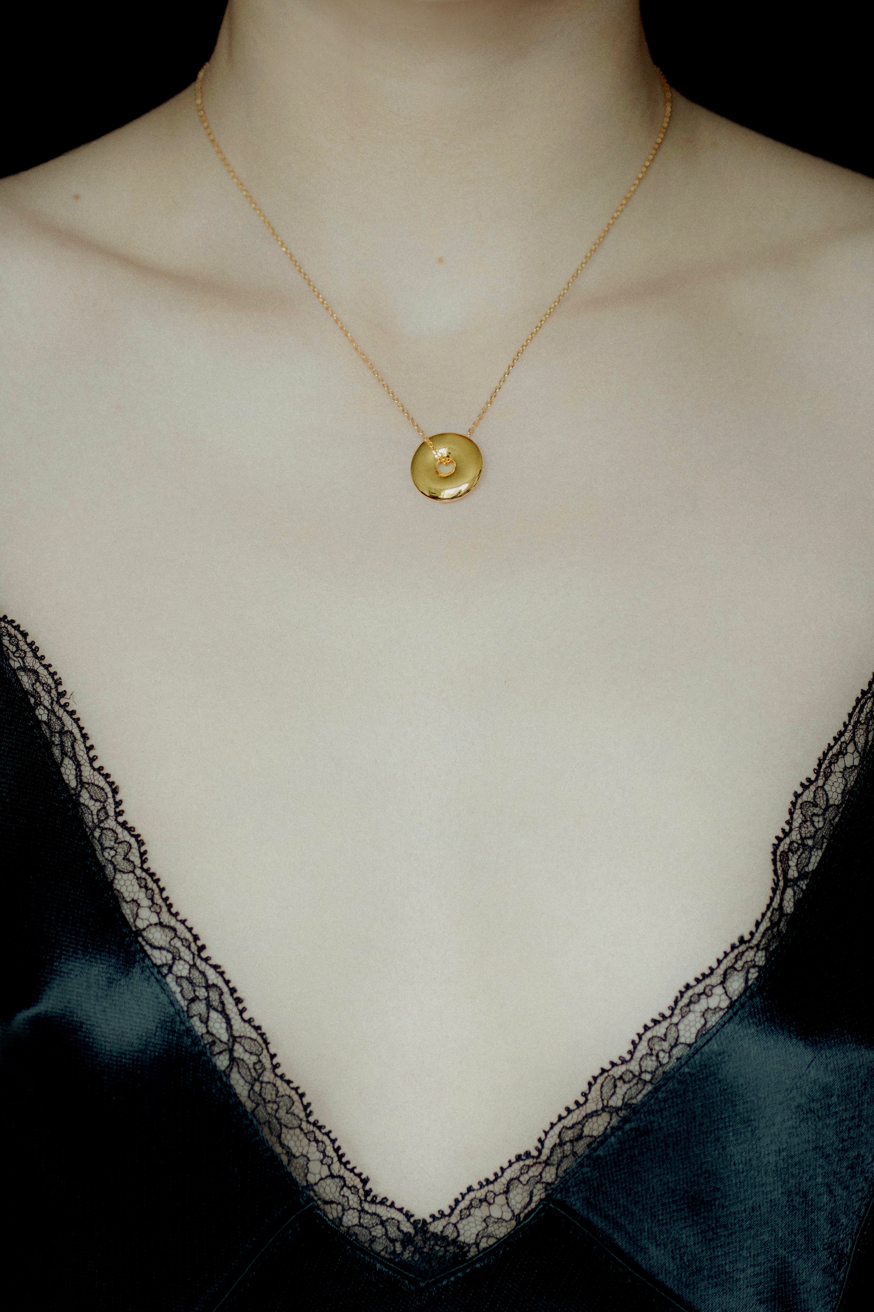 Bi Disc Talisman Necklace in 18K Gold Vermeil (PRE-ORDER)