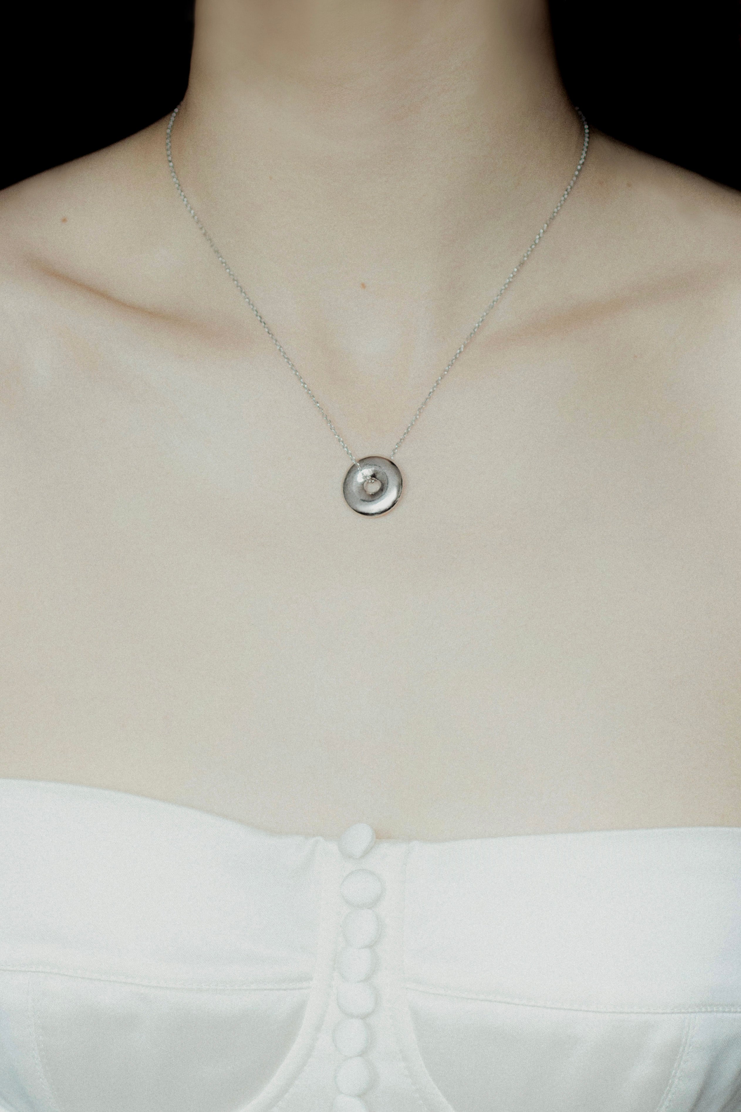 Bi Disc Talisman Necklace in Sterling Silver (PRE-ORDER)