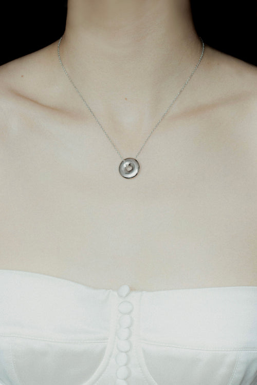 Bi Disc Talisman Necklace in Sterling Silver (PRE-ORDER)